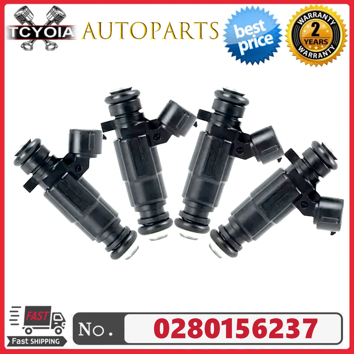 PEIVSO 4pcs 0280156237 06B906031D Injetor de combustível para Volkswagen SANTANA 3000 PASSAT B5 BSA