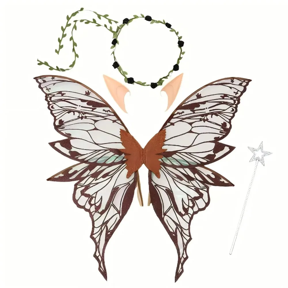 

Creative Fairy Butterfly Wings Fluttering Wings Sparkle Fairy Costume Wing Set Sparkling Elf Ears Elf Wings Costume