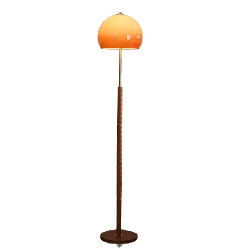 Lampada da terra a fungo medievale soggiorno Divano retrò americano lampada pompelmo camera da letto comodino atmosfera decorazione verticale