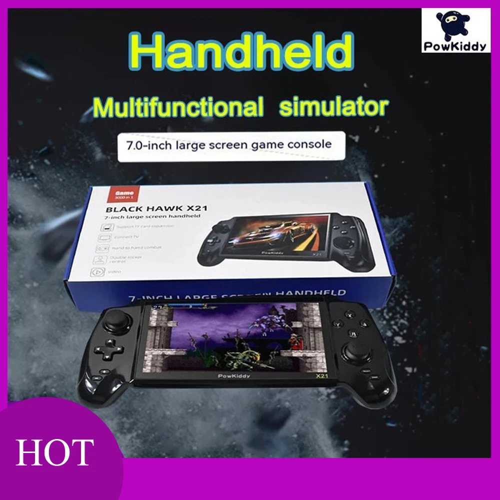 2023 new POWKIDD X20 original Portable Retro Handheld Video Game Console Bulit-in 3000 Game 7.0 Inch HD Screen Music Player