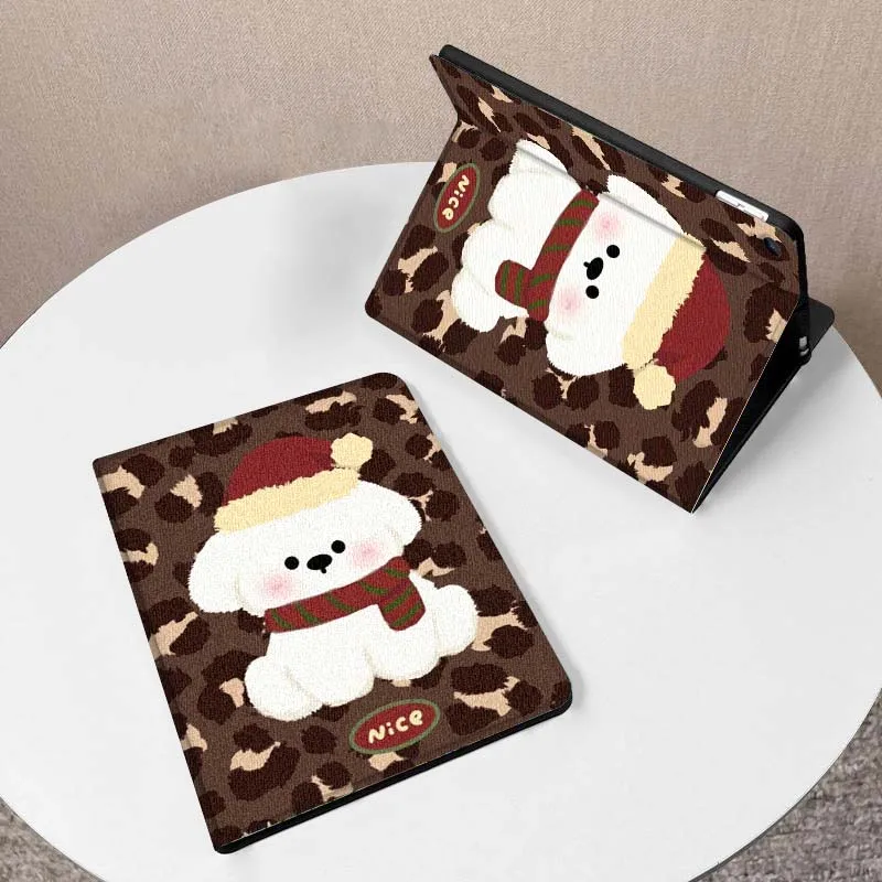 

Retro White Cute Dog Pattern For Samsung Galaxy Tab A7 A9 A11 S6 A A8 Lite Plus 2025 10.4 10.5 10.1 Inch Tablet Case