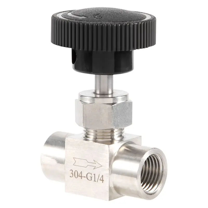 

Запорный игольчатый клапан из нержавеющей стали SS 304 с внутренней резьбой 1/4 дюйма BSP для регулирования потока