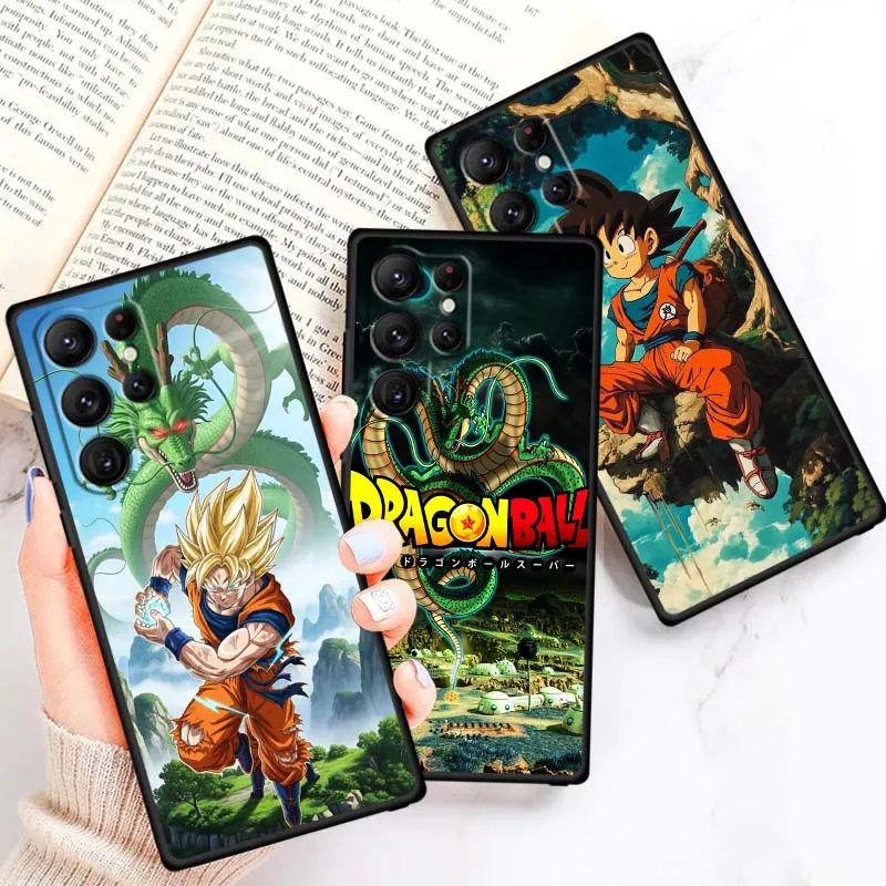 

Dragon Ball Son Goku Cool For Samsung Galaxy S25 S24 S23 S22 S21 S20 S10 Ultra Plus FE 5G Black Soft TPU Phone Case