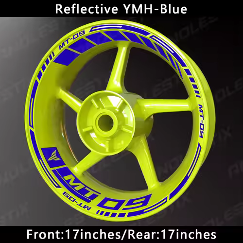 AnoleStix Reflective Motorcycle Wheel Sticker Hub Decal Rim Stripe Tape For YAMAHA MT-09 MT09 - Image 3