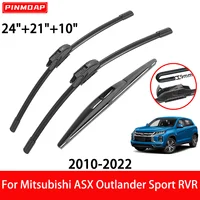 Las limpiaparabrisas del coche son adecuadas para Mitsubishi ASX Outlander Sport RVR 2010-2022 limpiaparabrisas delantero y trasero 24 ""+ 21"" + 10""