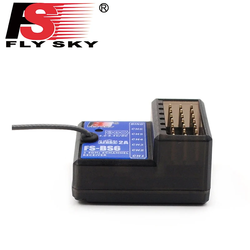 

Приемник FlySky FS-BS6, 2,4 ГГц, 6 каналов, AFHDS2 для передатчика FlySky FS-GT5 FS-IT4S, радиоуправляемый автомобиль, лодка
