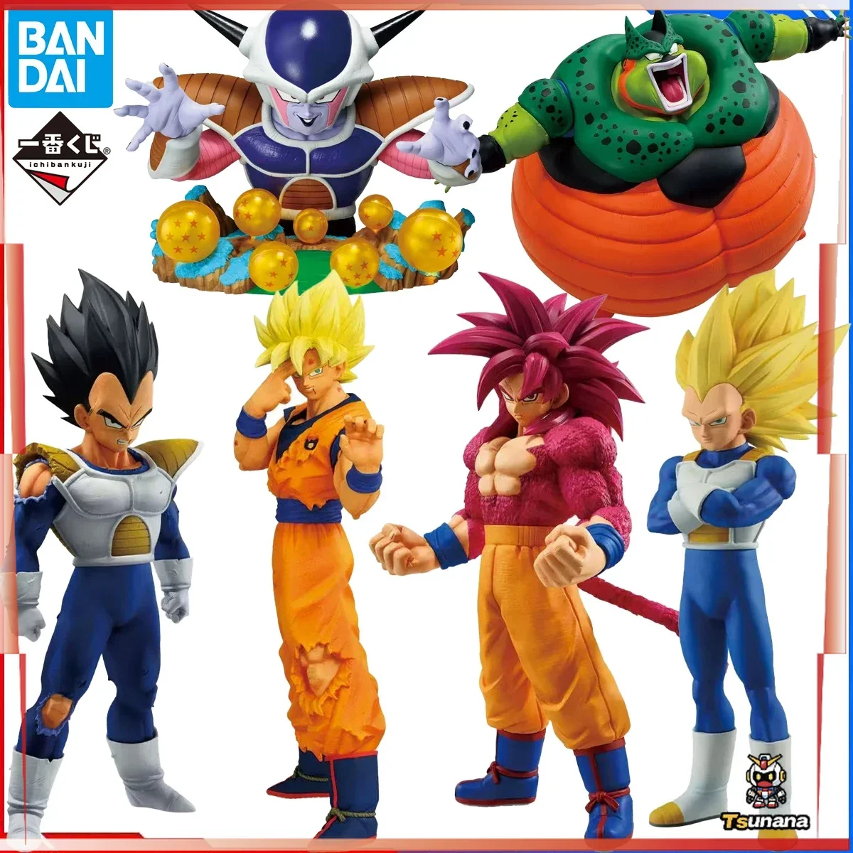 

In Stock Original BANDAI Ichiban Kuji Dragon Ball Omnibus Cross Cell Frieza Son Goku Vegeta Anime Action Figure Model Toys Gift