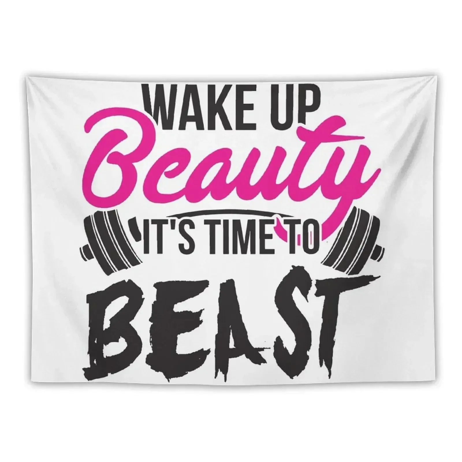 

Wake Up Beauty, It's Time To Beast. Tapestry Wall Hanging Decoration For Bedroom Room Ornaments Tapestry