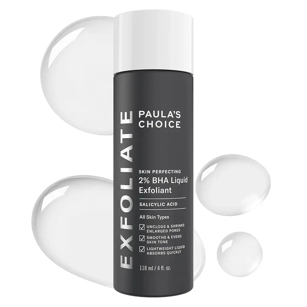 

Paula's Choice Skin Perfecting 2% BHA Liquid Exfoliant 118 мл, сыворотка с салициловой кислотой для ежедневного отшелушивания, сужения пор и контроля жирности кожи