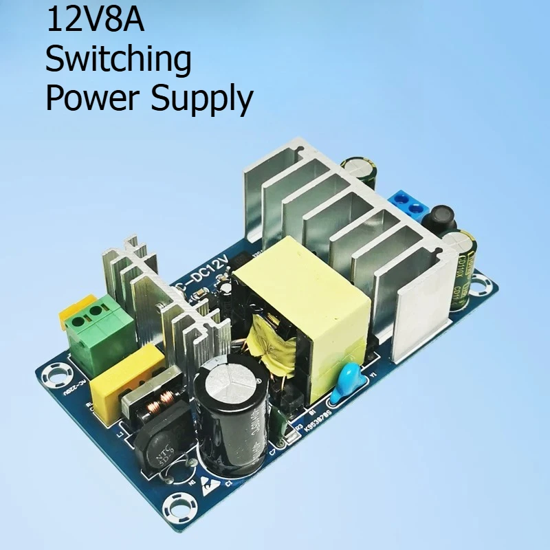 12V 8A Switching Power Supply Module AC-DC Isolated Industrial Power Board Overcurrent Overvoltage Short Circuit Protection
