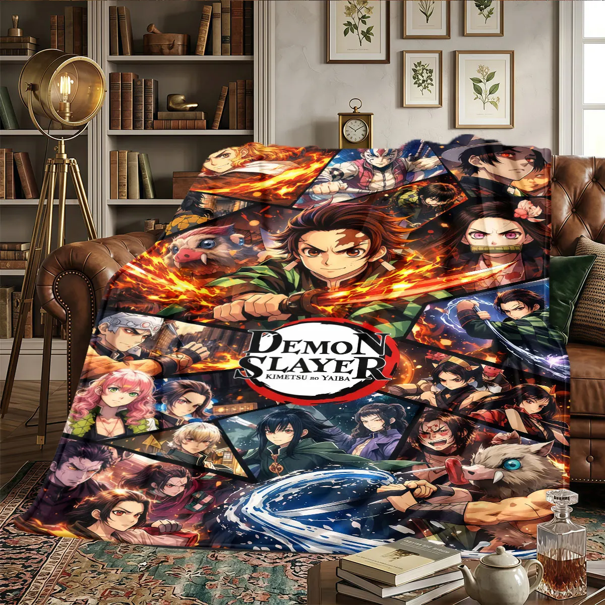 Demon Slayer Kimetsu no Yaiba Patterns Home Blanket Suitable For All Seasons Warmth and Comfort Birthday Gifts -HE13