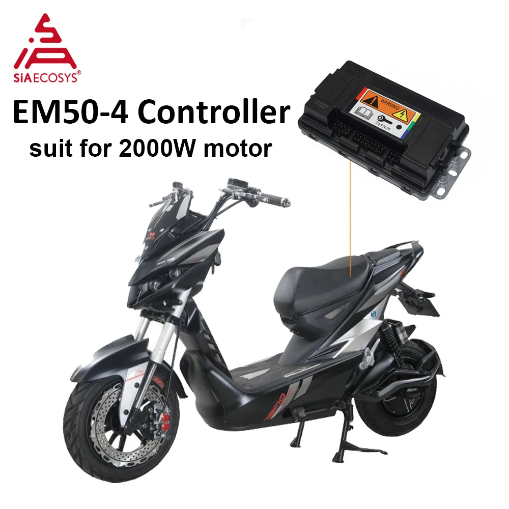 New VOTOL EM50-4 Controller SiAECOSYS 72V 50A Sine Wave Programmable For 2000W Electric Scooter Bike