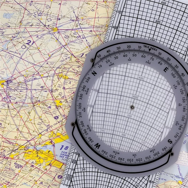 Imagem -03 - Voo Computador Aviação Plotter Circular Slide Rule Usado em Aviação Voo Formação Piloto Estágios E6b