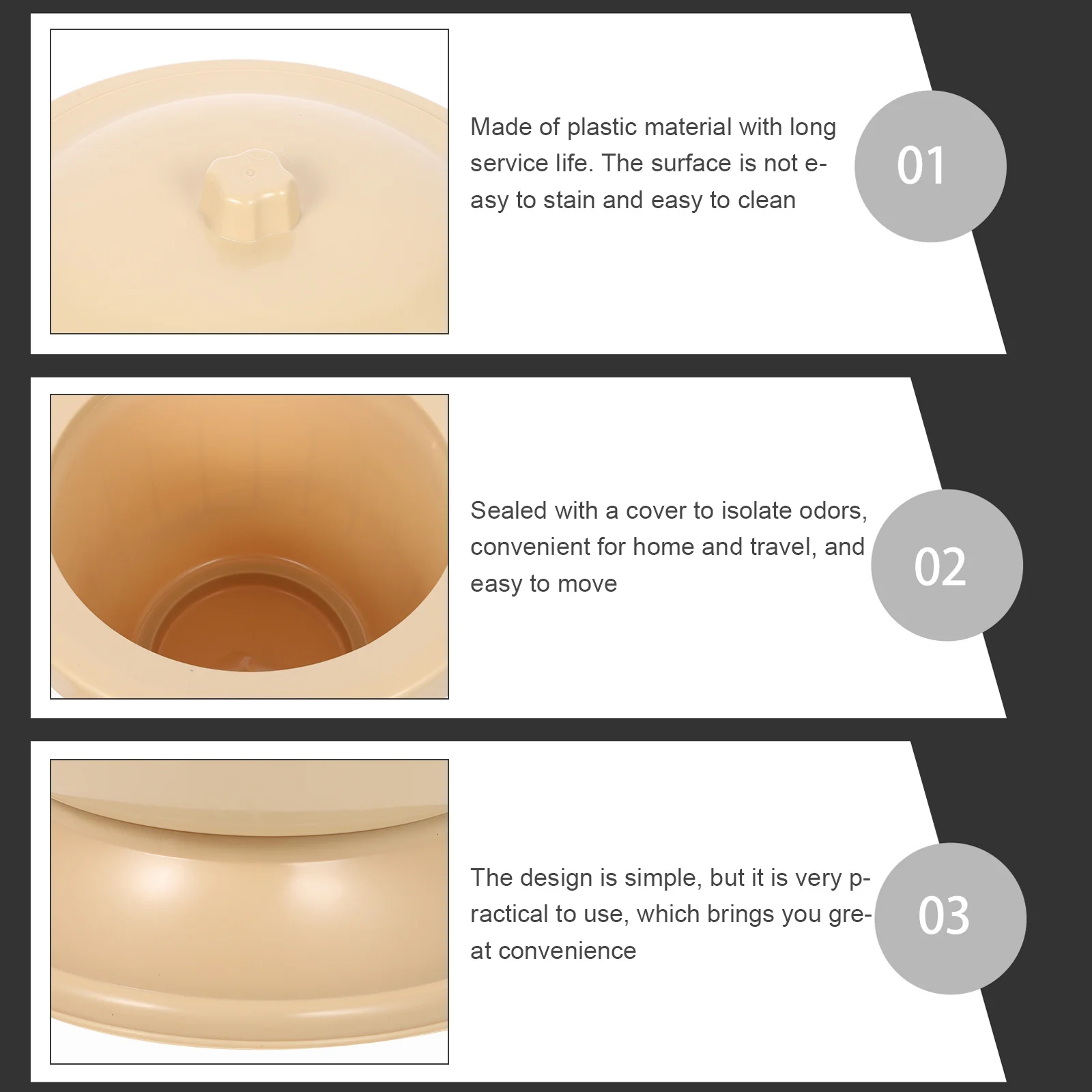 

1pc Portable Urinal Pail Pot Adult Bedpan Chamber Pot For Travel Home Use Plastic Urine Container Night Spittoon Household Potty