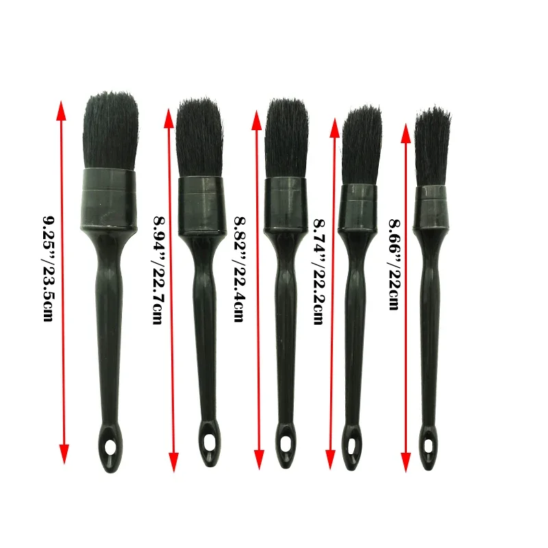 

5Pcs Car Cleaning Detail Car Cleaning Brush Multifunction Washing Detail Brush Natural Boar Hair Air-conditioner