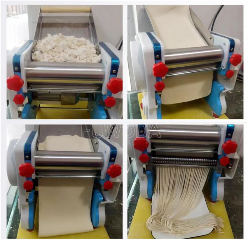 550W 110V 220V Automatic Commercial Electric Noodle Making Machine 20CM Roller Round Noodle Maker Machine