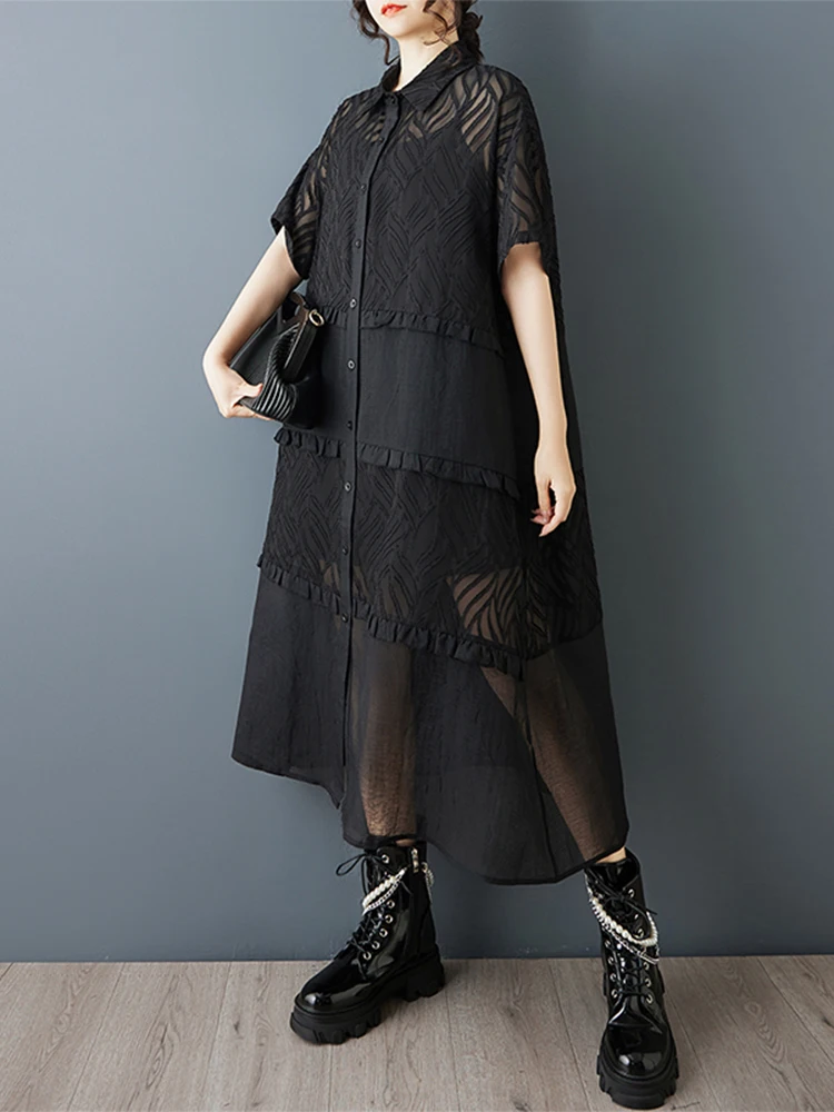 Amax LuluE Summer Vintage Abiti sexy allentati Femmine Design britannico Moda Abiti in pizzo Abiti da festa classici ed eleganti da donna