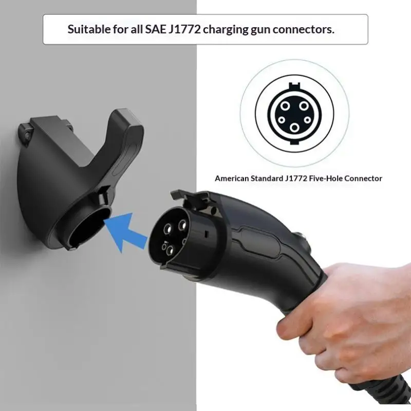 Universal EV Charger Holder Stand Wall Mount Bracket for Home Security Stable Cable Storage and Easy Access