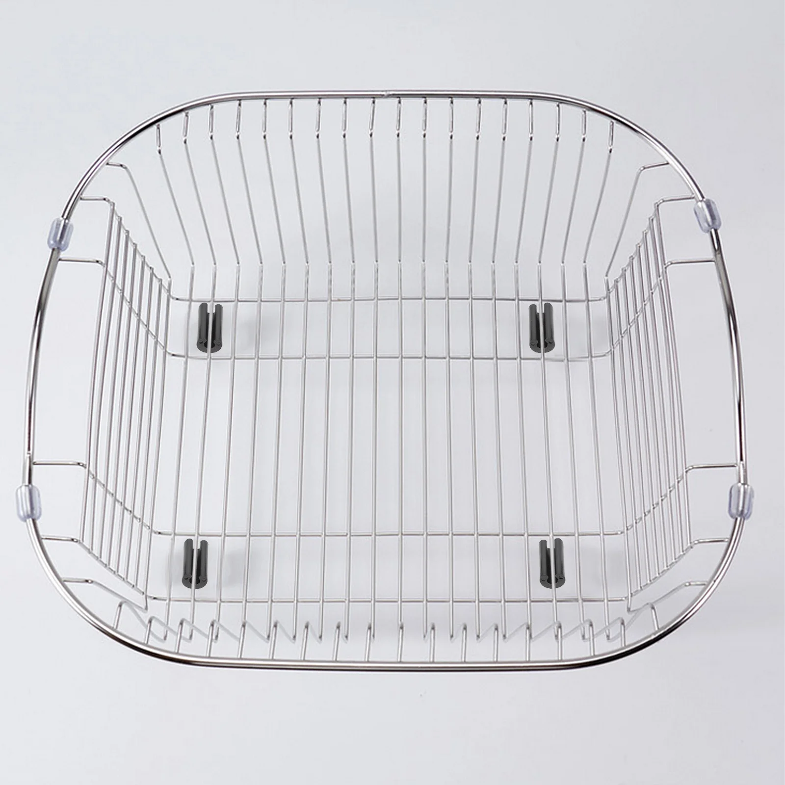 100 قطعة المضادة للانزلاق وسادة شبكة أقدام بلاستيكية ل بالوعة المطبخ استنزاف غطاء أرفف بالوعة سلك واقية رف قدم دائم مقاوم للماء #4