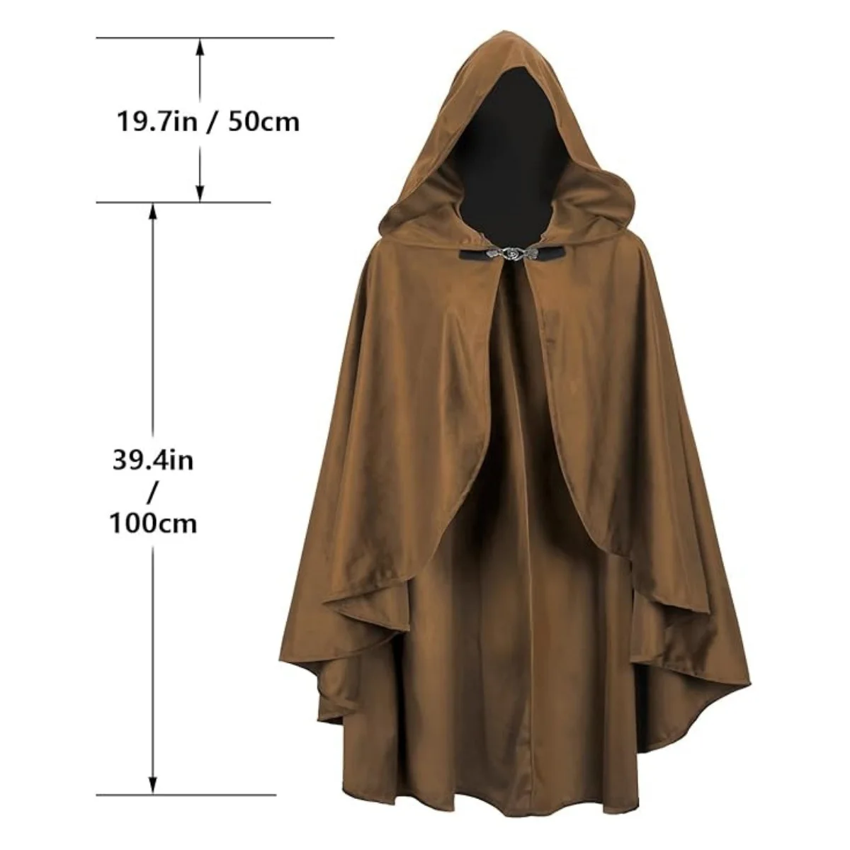 Medieval Dutch Velvet Halloween Hooded Combat Canopy Cloak Pirate Ranger Warrior Cosplay Costume Out