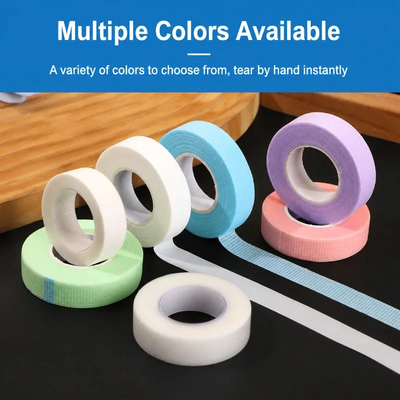 Colorful Eyelash Extension Adhesive Tape,Soft Breathable Tear‑Away Isolation Sticker for Lash Grafting,Comfortable Disposable