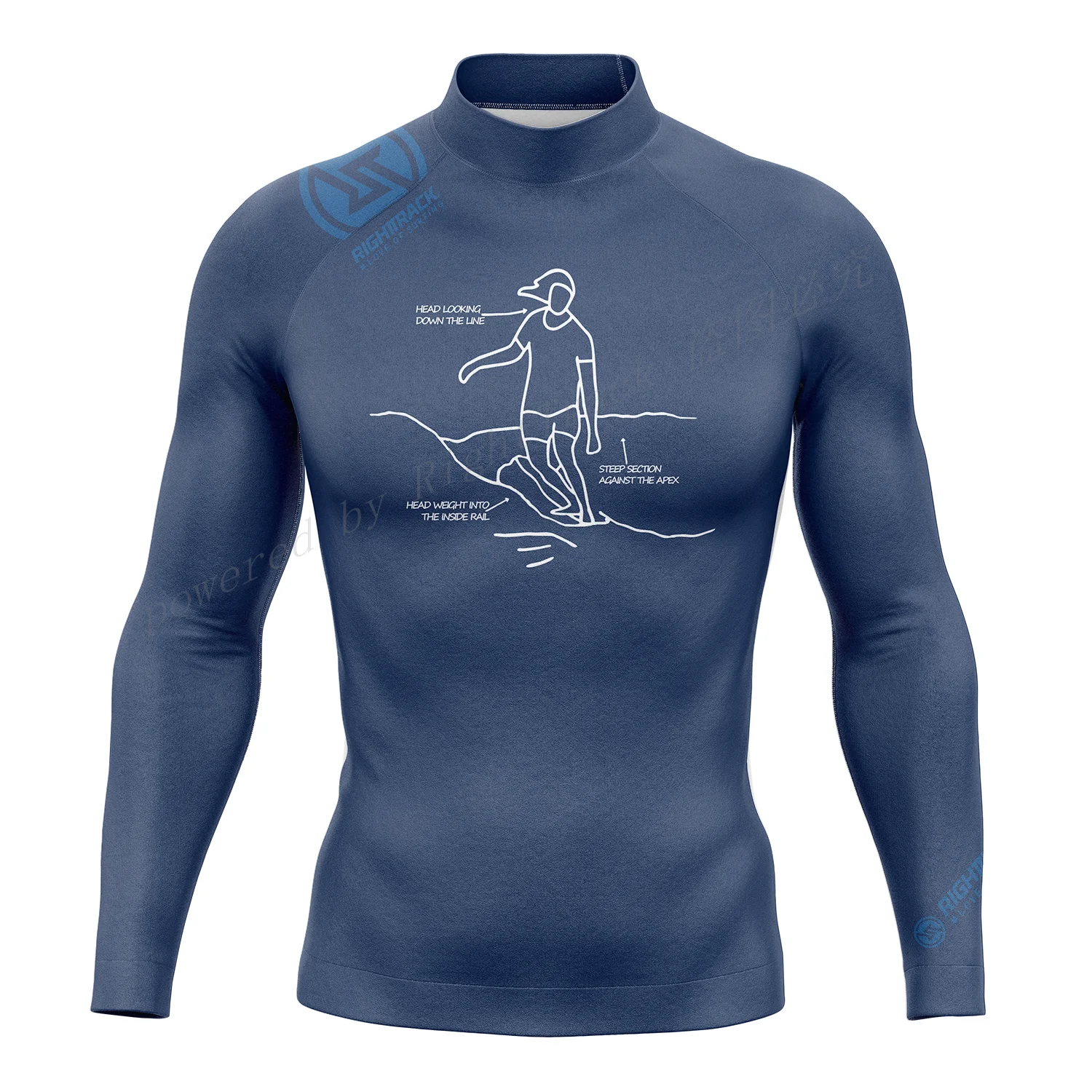 Hot Men's Surfing Shirt SummerTime Lycra Rashguard RIGHTTRACK For Surf Sportswear Beach UV Swimwear UPF50+ Clothes