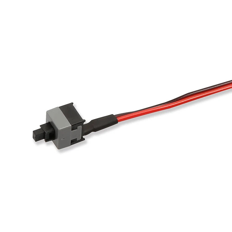 Cable de interruptor de botón de encendido de 10 piezas y 50CM de largo para PC, reinicio de energía de ordenador, reinicio automático, botón pulsador SW