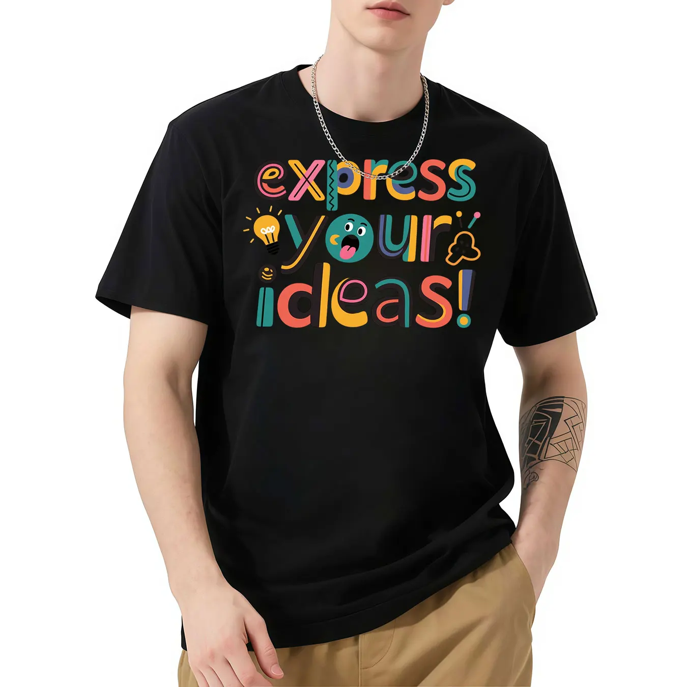 

Express Your Ideas Women T Shirt Girl Graphic Printed Fashion Harajuku 2025 Streewear Clothes Causal Female Tops Tee