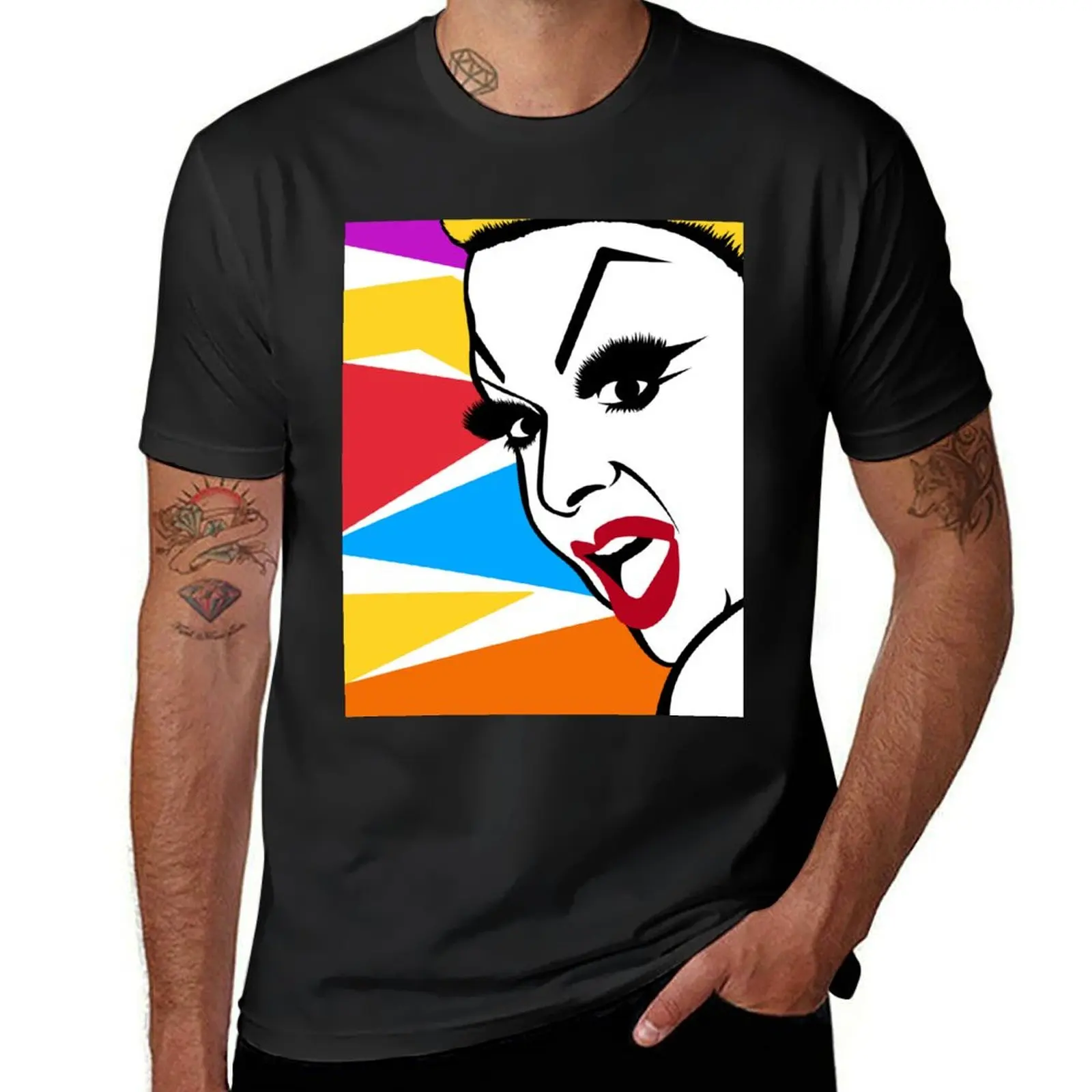 Divine Pop Art T-Shirt cute tops summer clothes summer top customs mens big and tall t shirts