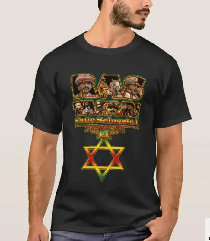 Emperor of Ethiopia Haile Selassie I Rastafari T-Shirt 100% Cotton O-Neck Summer Short Sleeve Casual Mens T-shirt Size S-3XL