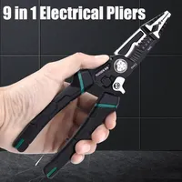 9 Wire Peeling Strippers Electrical Nippers 1 Crimpingtool Cutter Cable Multi-function Stripping Sharp-nosed In Pliers Pliers