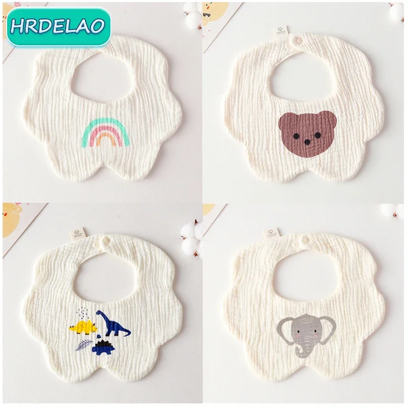 

Слюнявчик хлопковый детский, 6 слоев, 100% хлопок, водонепроницаемый