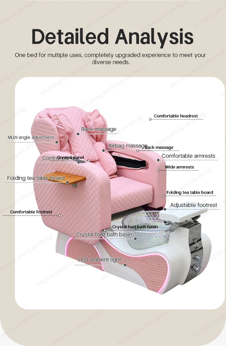 Nagelstudio-Fußmassage-Sofa, Automatischer Rückenmassagestuhl für Schönheitssalons und Friseursalons, SPA-Shop-Möbel Fabrik-Großhandel – Detail 5
