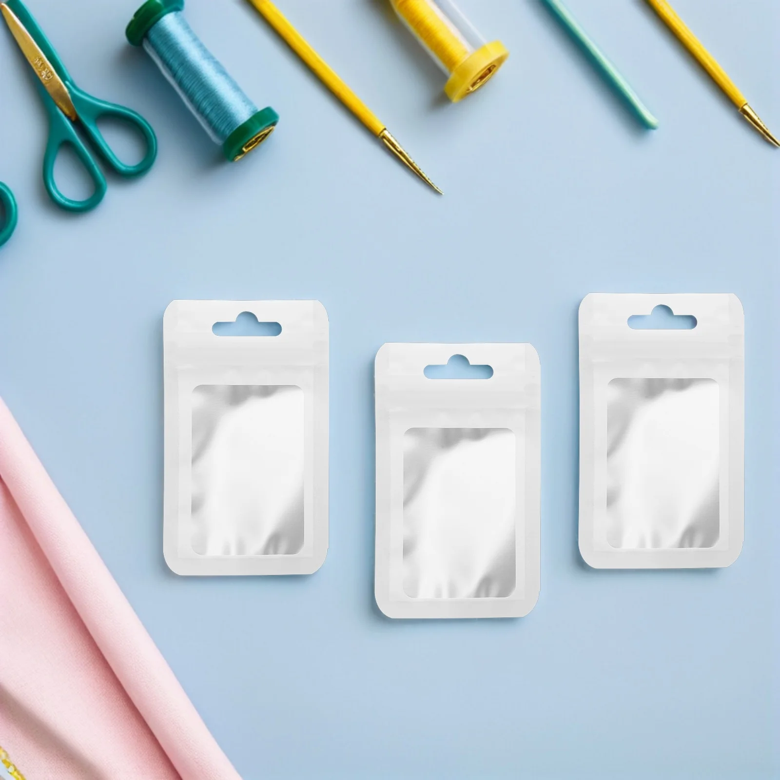 

1 Set Self-Sealing Clear Pouches Diamond Art Storage Bags With Number Labels Keyring For Beads Diy Craft Supplies Transparent