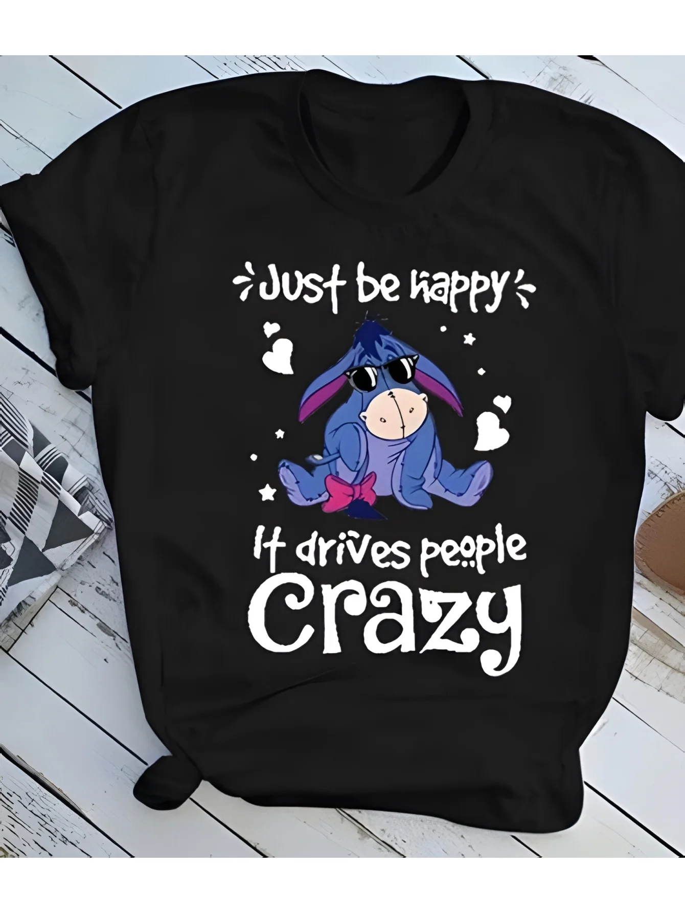 

Летняя футболка «Иа Винни Пух» для мальчиков и девочек, семейная одежда для родителей и детей, повседневная удобная одежда большого размера с короткими рукавами для мужчин и женщин