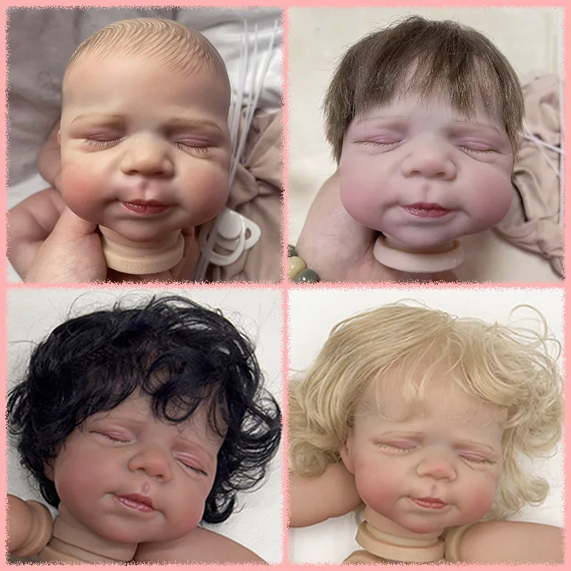 19inch Cute Sleeping Baby Pascale Already Painted Reborn Doll Parts 3D Painting with Visible Veins and Cloth Body Included