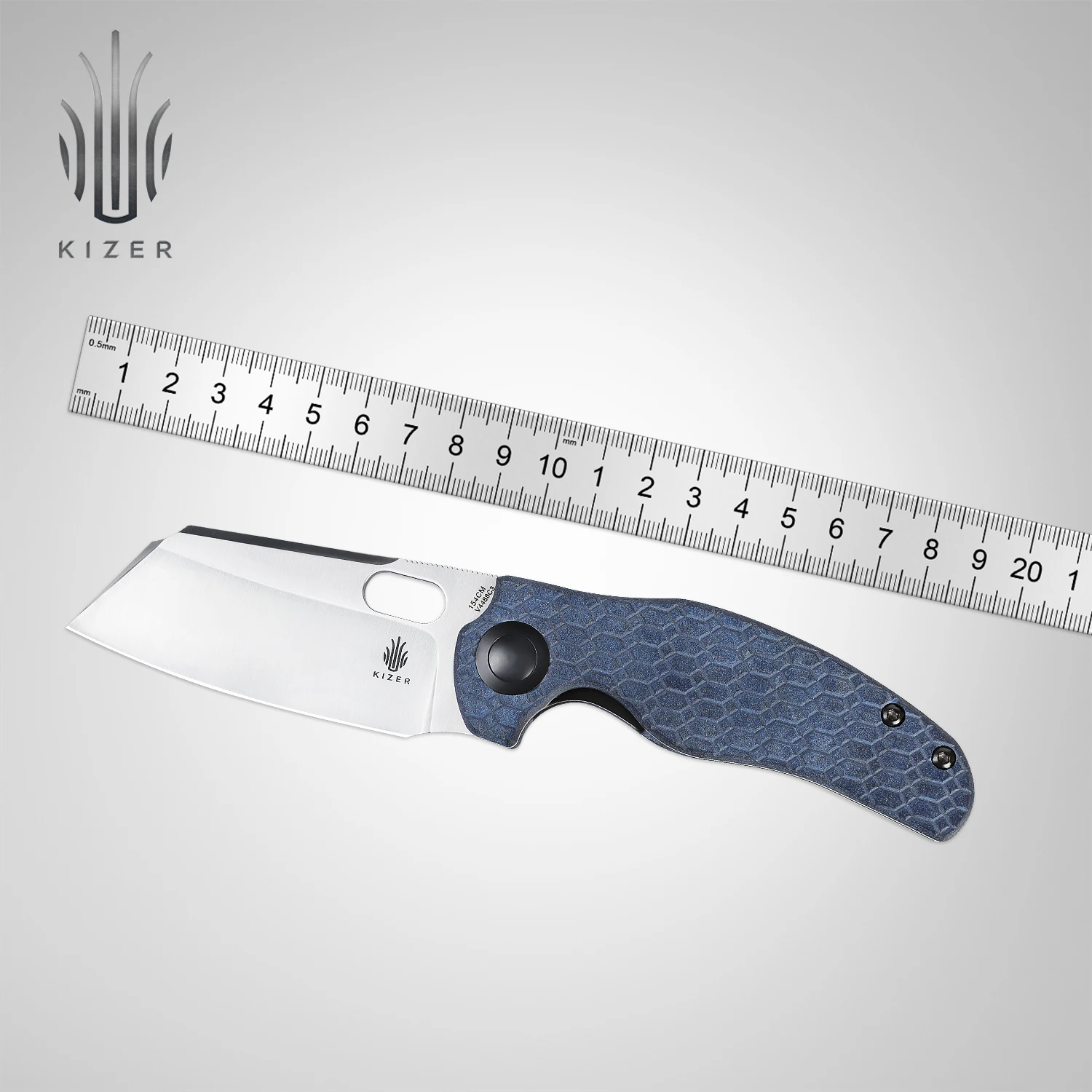 kizer-couteau-d'exterieur-opaque-avec-manche-bleu-richlite-outils-de-chasse-version-normale-du-chien-de-berger-v4488c3-c01c-2023-nouveau