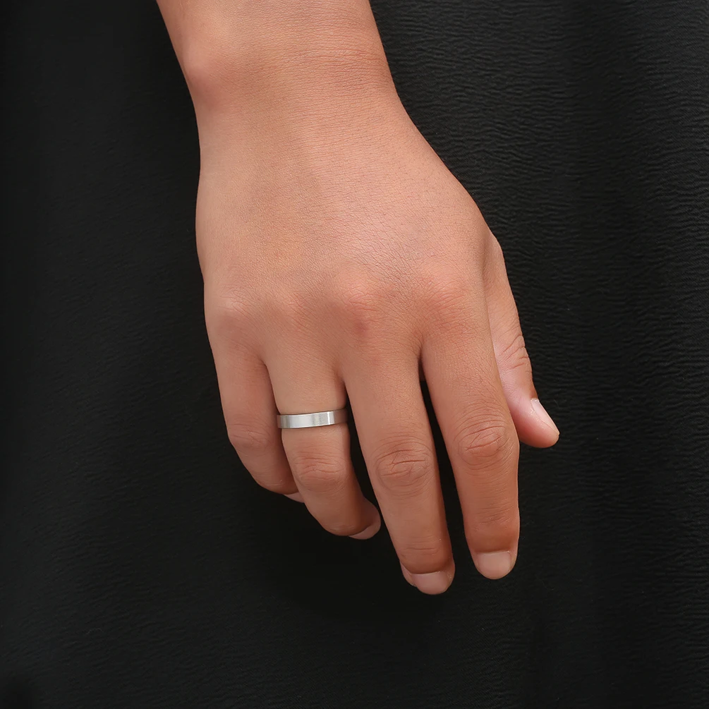 DARHSEN-خواتم بسيطة من الستانلس ستيل للرجال ، مجوهرات عصرية للجنسين ، رمادي ، أزرق ، أسود ، لون ذهبي ، مقاس 5 ، 6 ، 7 ، 8 ، 9 ، 10 ، 11 ، 12 ، 4 مللي متر #5