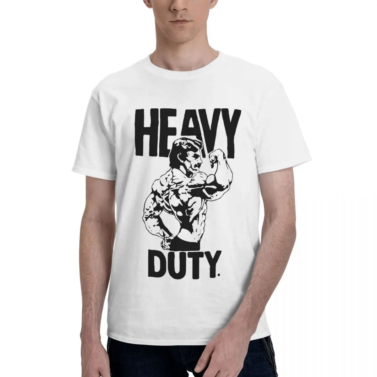 Mike Mentzer Heavy Duty Logo T Shirts Graphic Y2K Anime Short Sleeve Mens Women T Shirts Tops