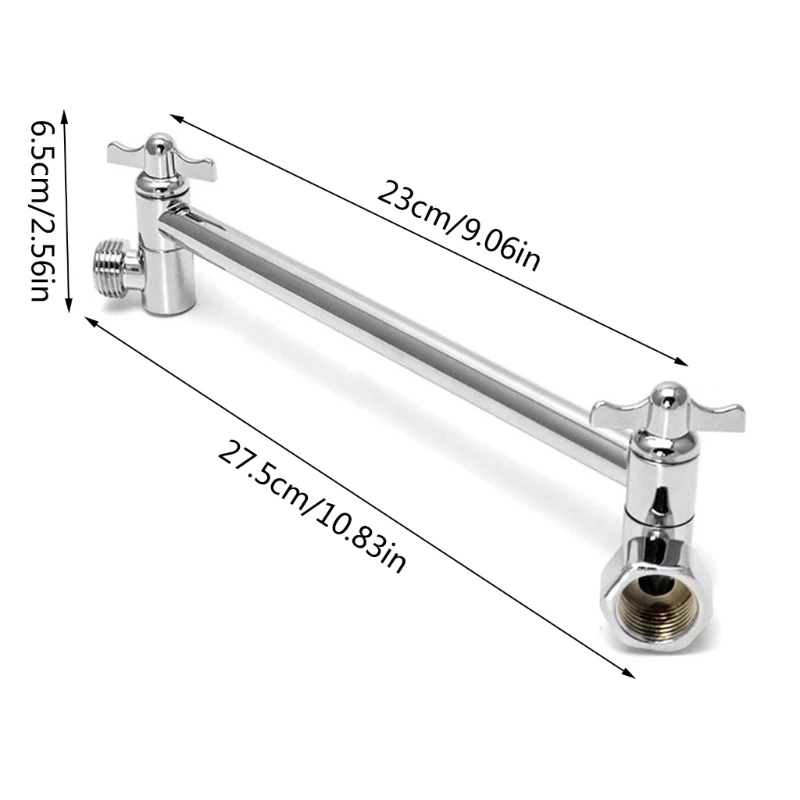 Shower Head Extension Rod Extendable Shower Arm Steel Arm for Height Adjustment