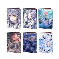 New Anime Games Girl Pattern Passport Cover Women Travel Accessories PU Leather Animation Passport Holder ID Bank Card Holder