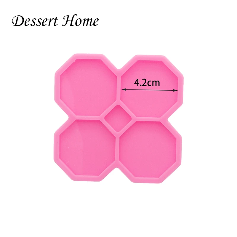 DY1026 Geoda socket Irregular Circle Silicone Molds, Square/octagon/hexagon/heart Resin Crafting Mold Badge Reel Crafts Epoxy