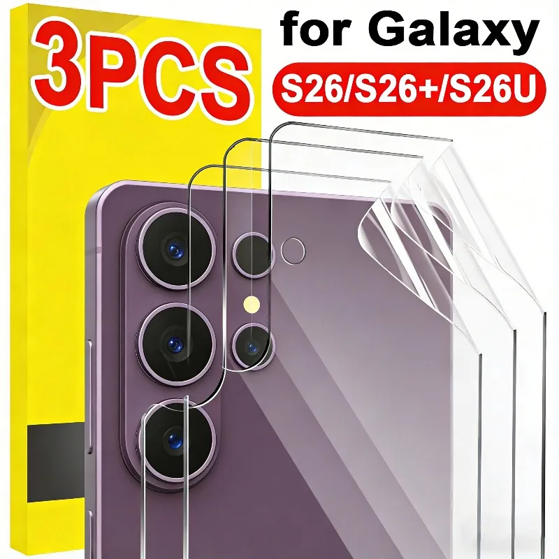 

3/1 шт. для Samsung Galaxy S26 S26Plus S26Ultra, защитная пленка HD для задней панели, мягкая гидрогелевая пленка из ТПУ, защитная пленка для заднего экрана, не стекло
