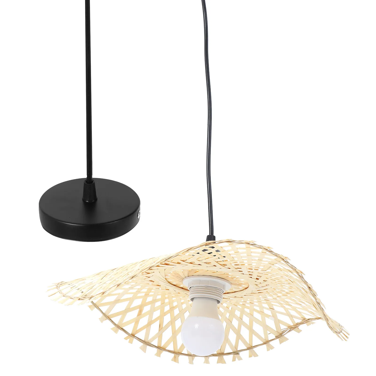 

1 шт. Подвесной светильник в стиле дзен из ротанга, плетеный вручную, креативный, для дома, кофейни, бара