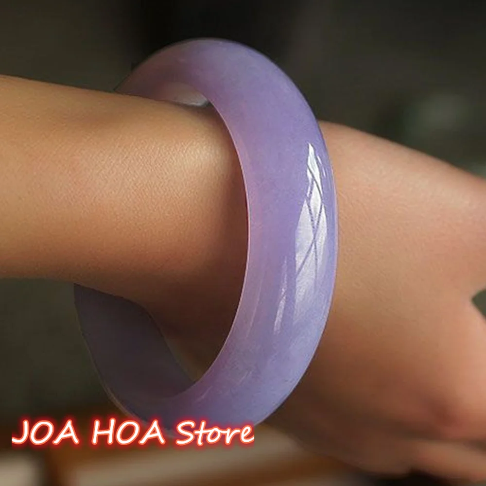 Natural Myanmar Old Pit Jadeite Bangle Jade Class A Ice Glutinous Kind Violet Bracelet Fine Handring Jewelry