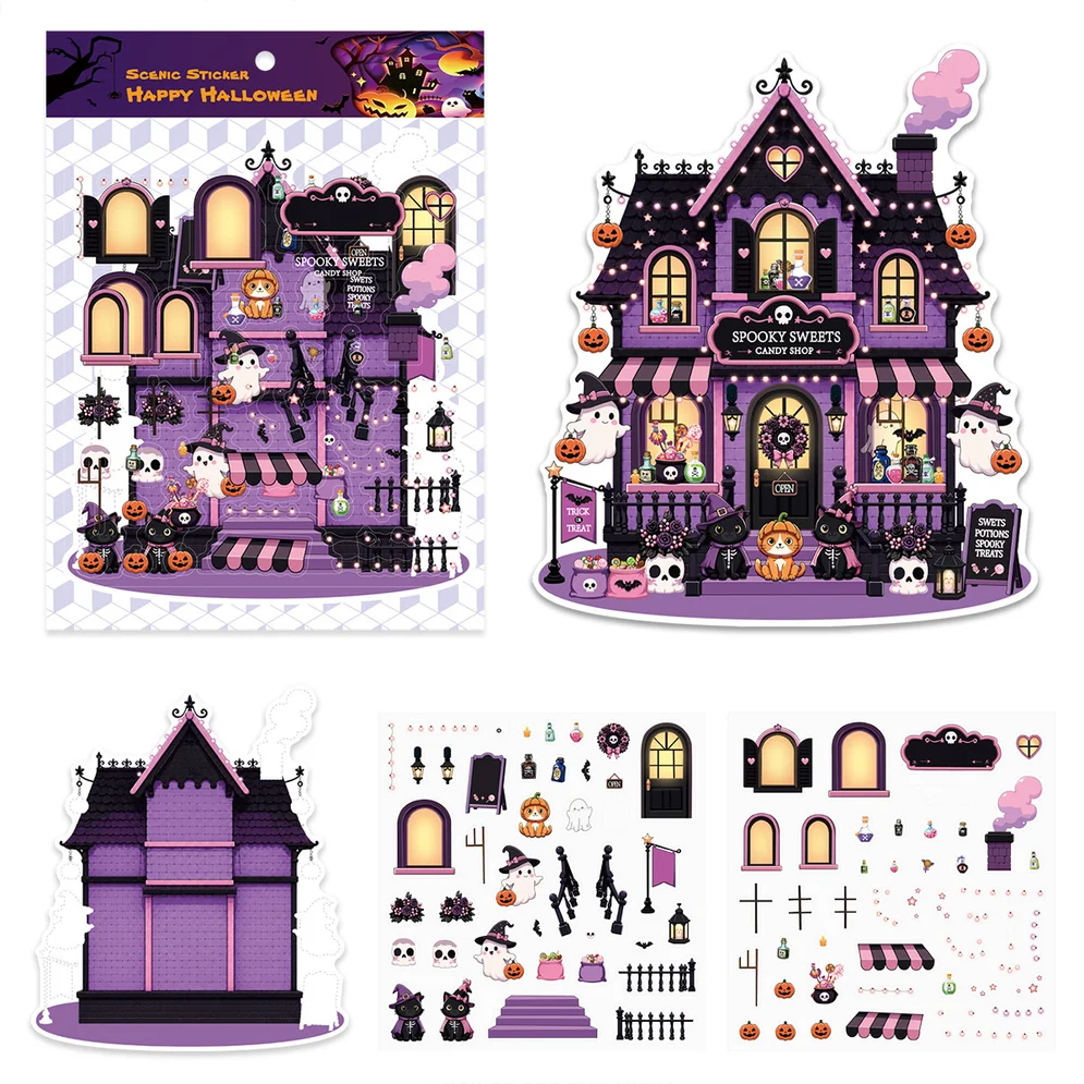 Large Scale Landscape Stickers, Miniature House Scene Stickers, 3d Stereoscopic Scene Stickers, Diy Stress Relieving Stickers Fo
