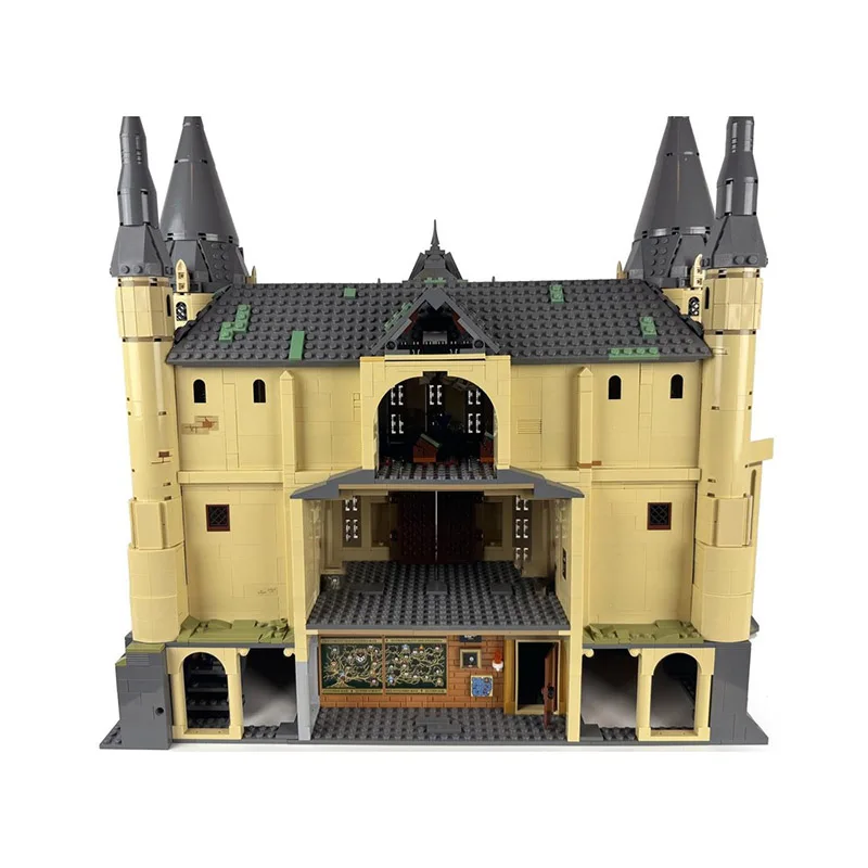 Bloques de construcción Moc, escuela de magia, entrada de viaducto Modular, modelo de sala de entrada, tecnología, ladrillos, juguetes de montaje DIY, vacaciones de construcción