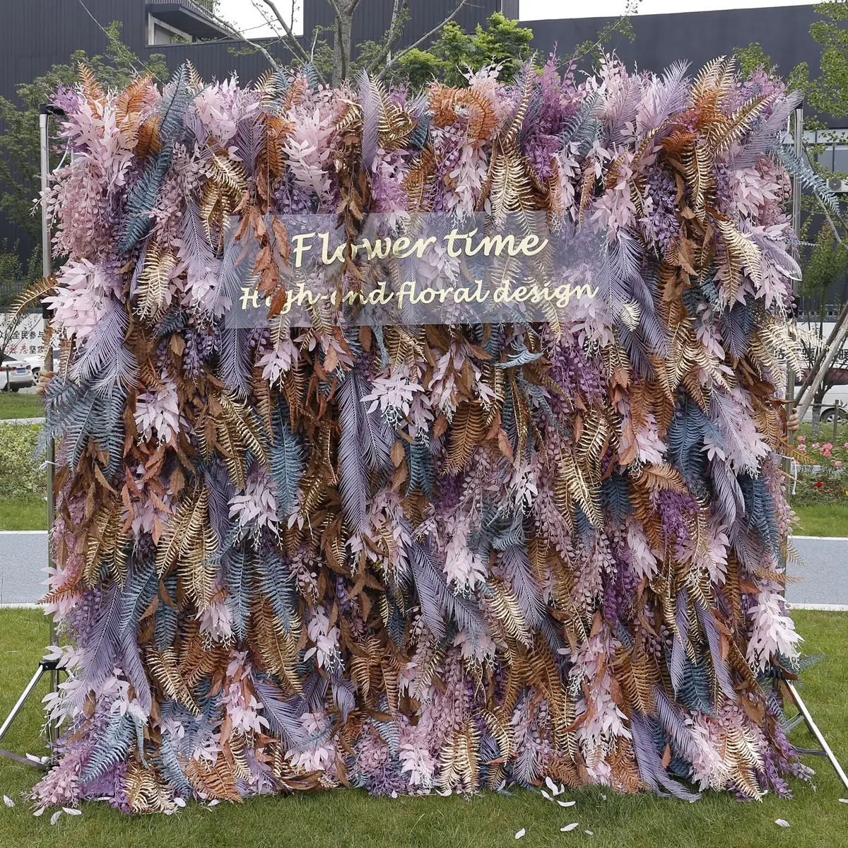 High-end New Autumn Color Cloth Bottom Simulation Flower Wall Background Wall Shopping Mall Window Internet Celebrity Live