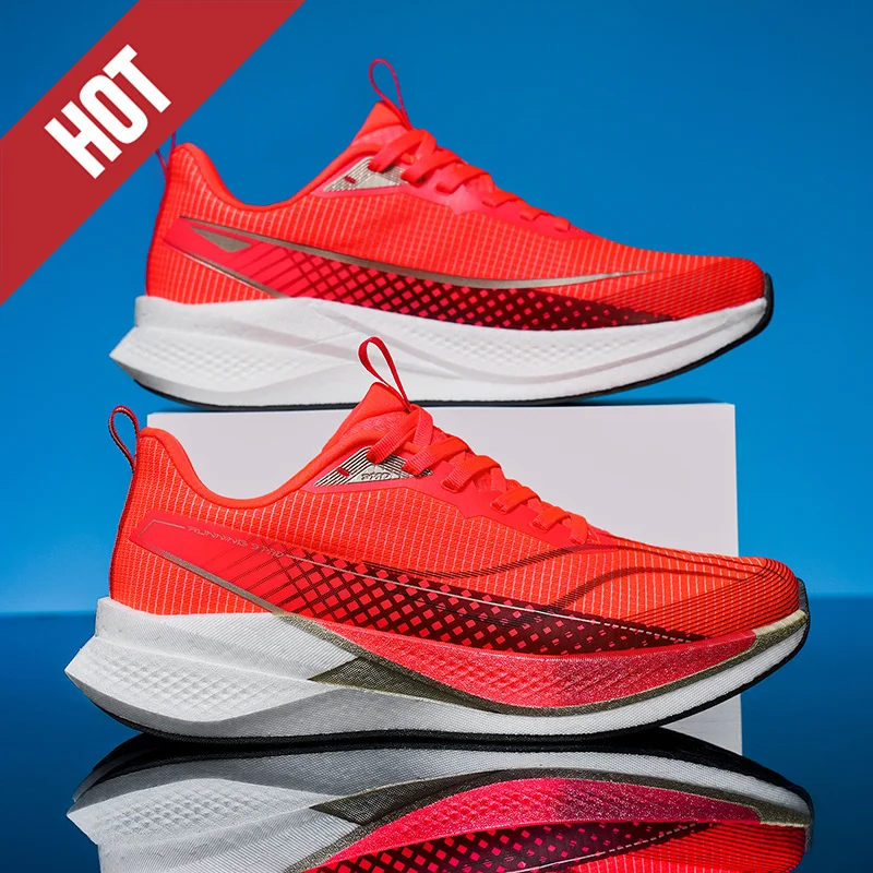 

Кроссовки Cloud Running с карбоновой пластиной для марафона, мужские спортивные дышащие легкие женские удобные нескользящие кроссовки для повседневной носки