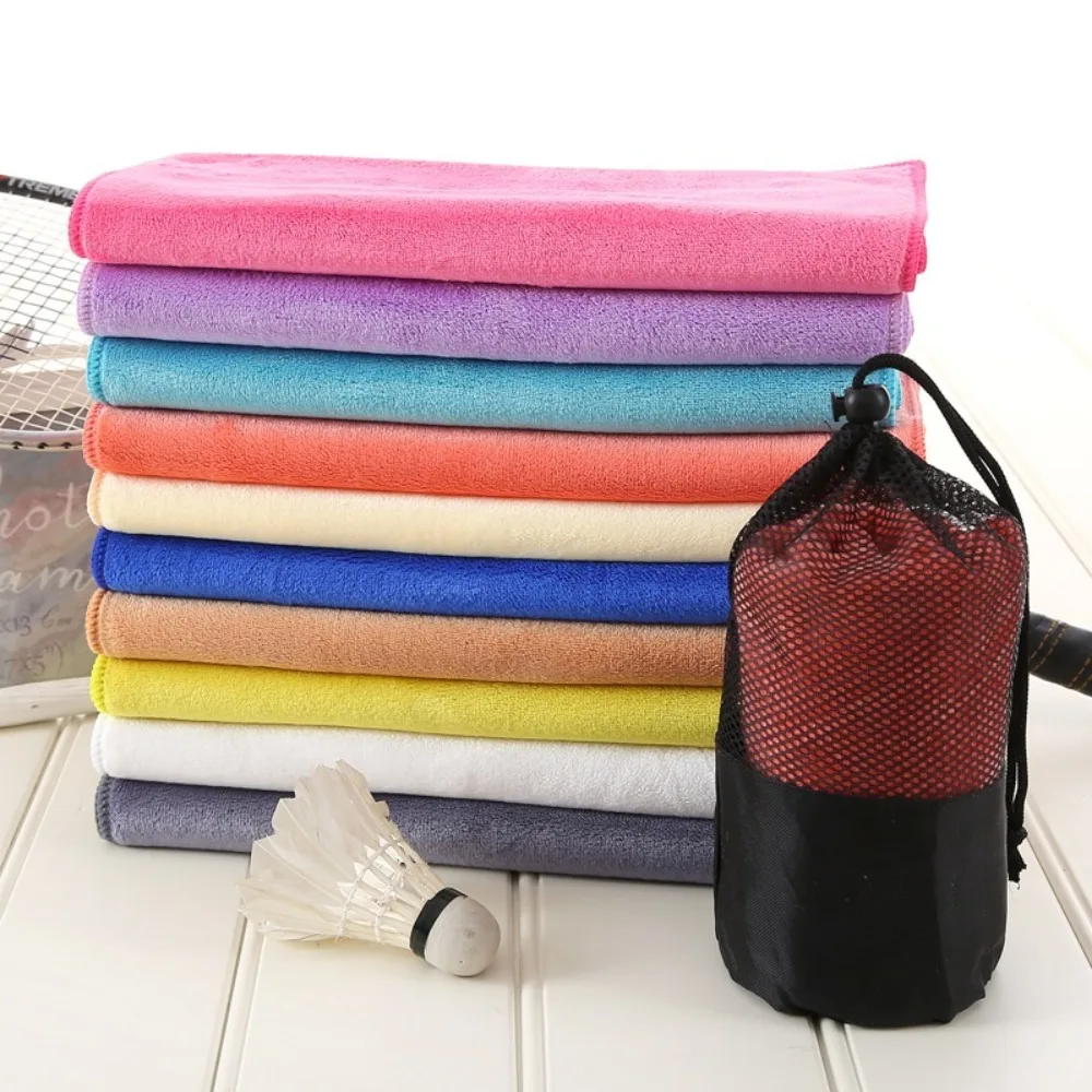 Portable With Bundle Pocket Sports Towel Storage Bag Quick-Drying Gym Towel Microfiber Absorbing Water Swimming Towel Swimming